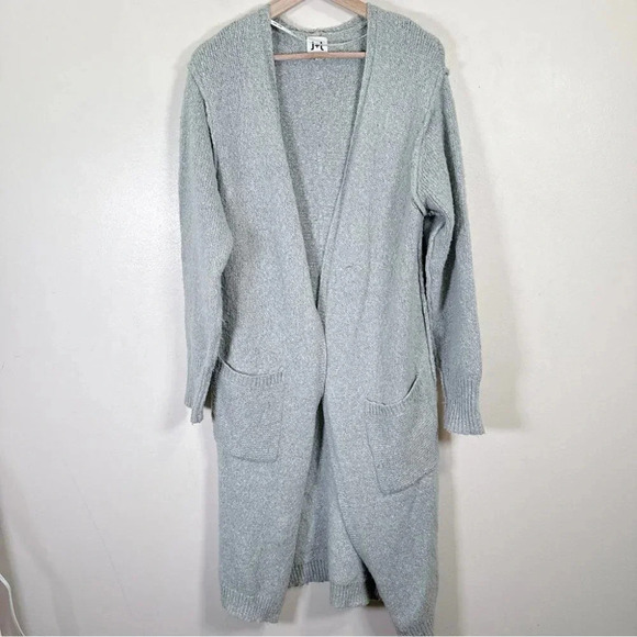 John + Jenn Cotton Grey Long Cardigan - Picture 2 of 16